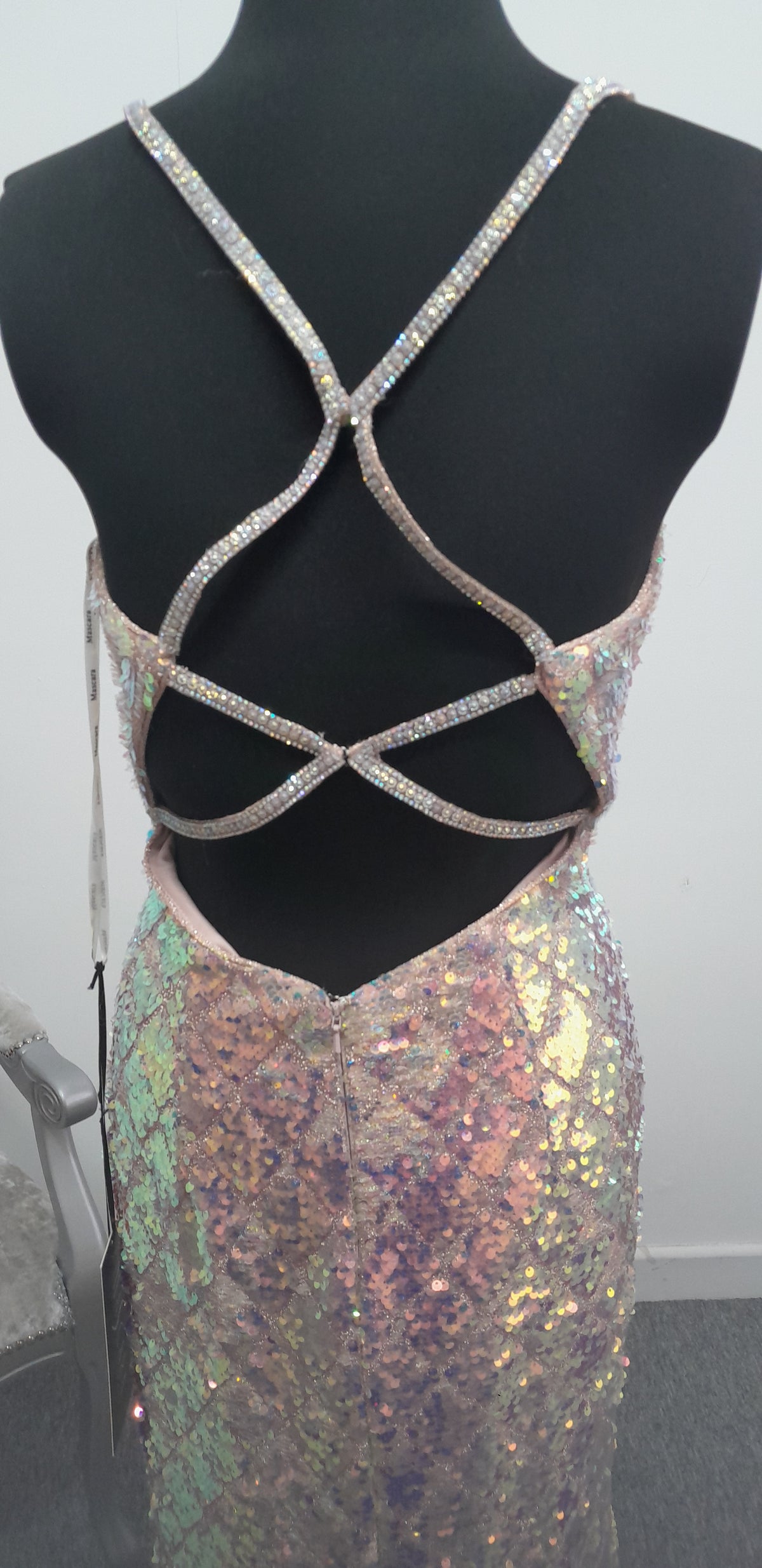 Stunning Iridescent Sequin Evening & Prom Dress UK 6 or 10