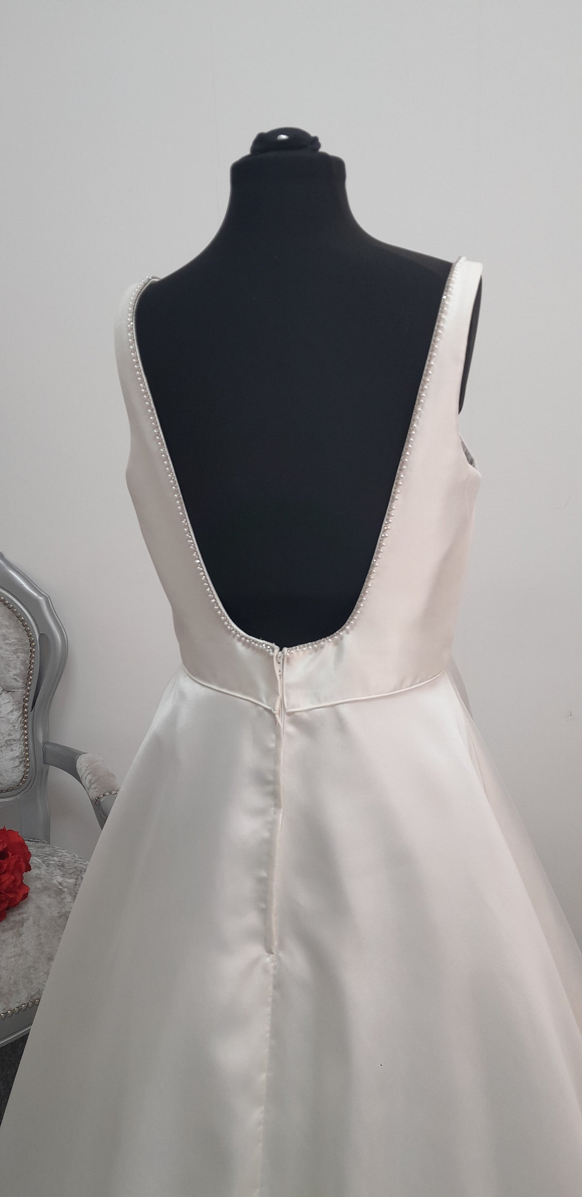 Nicolas Millington mikado satin wedding dress UK 14