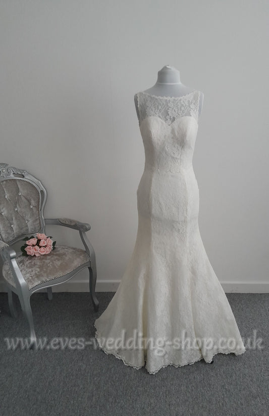 Ella Rose ivory lace wedding dress UK 8