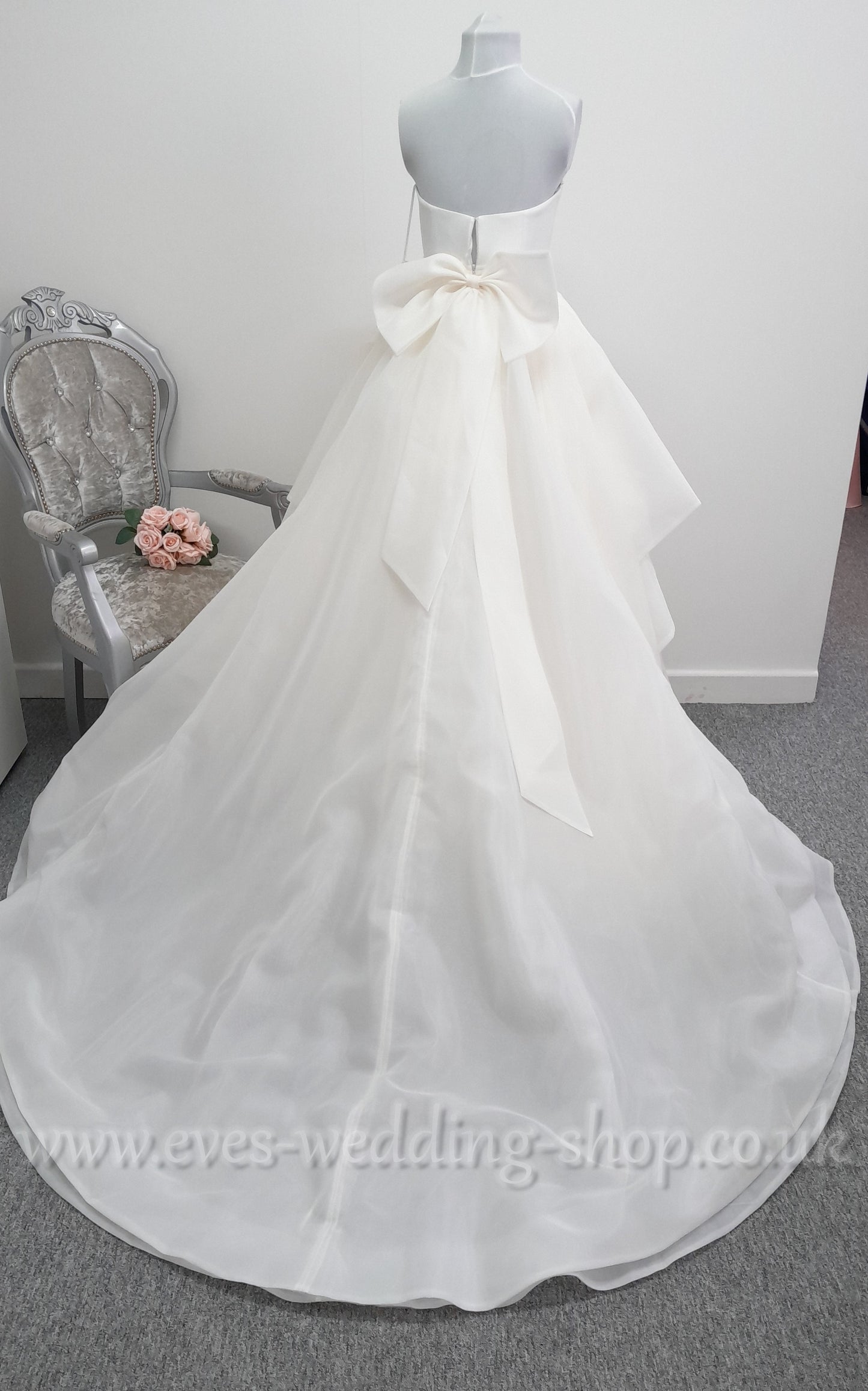 Nicole Milano Afrodite mikado fitted wedding dress UK 8