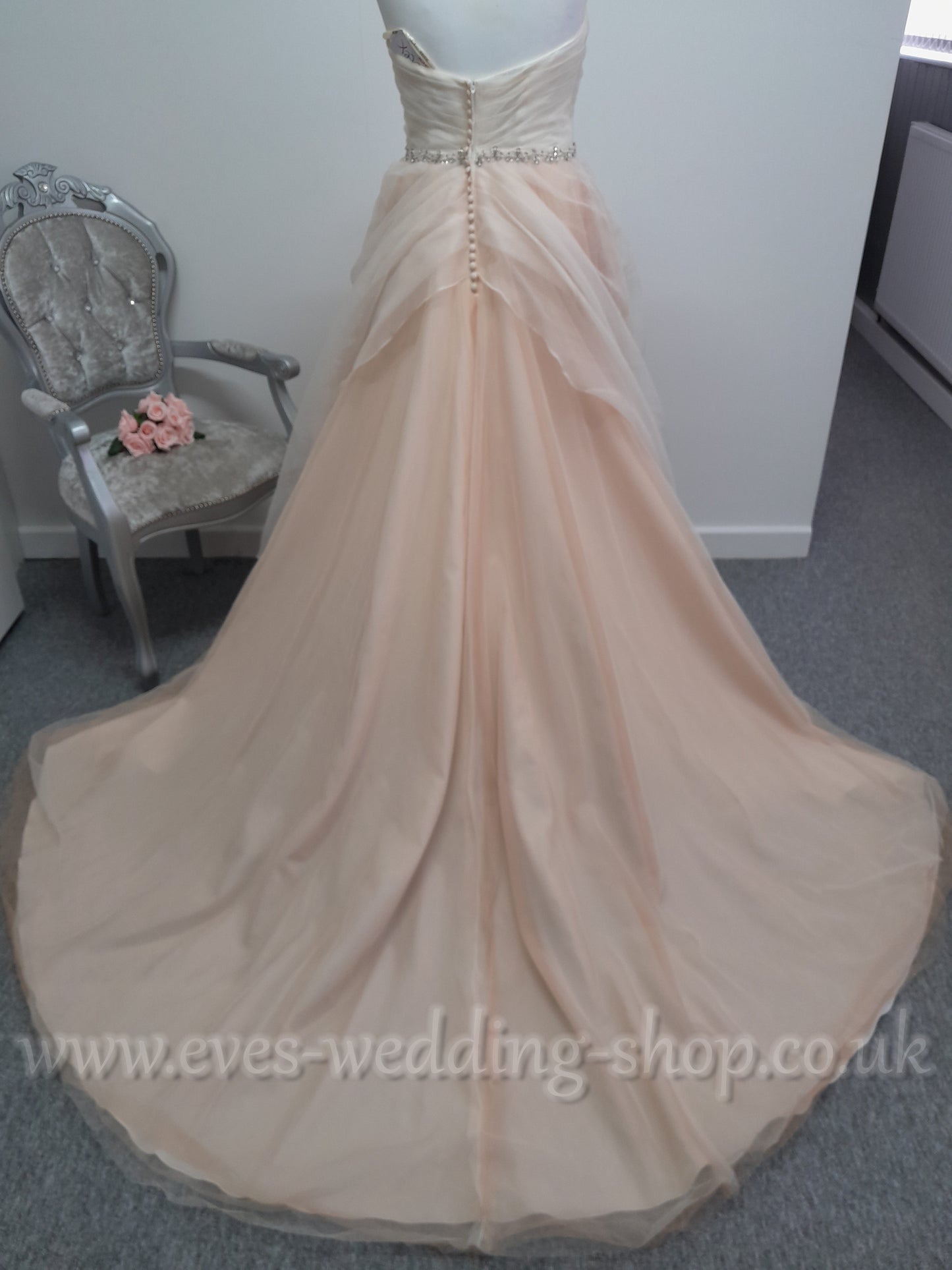 Fairytale Collection rum pink ball gown wedding dress UK 16