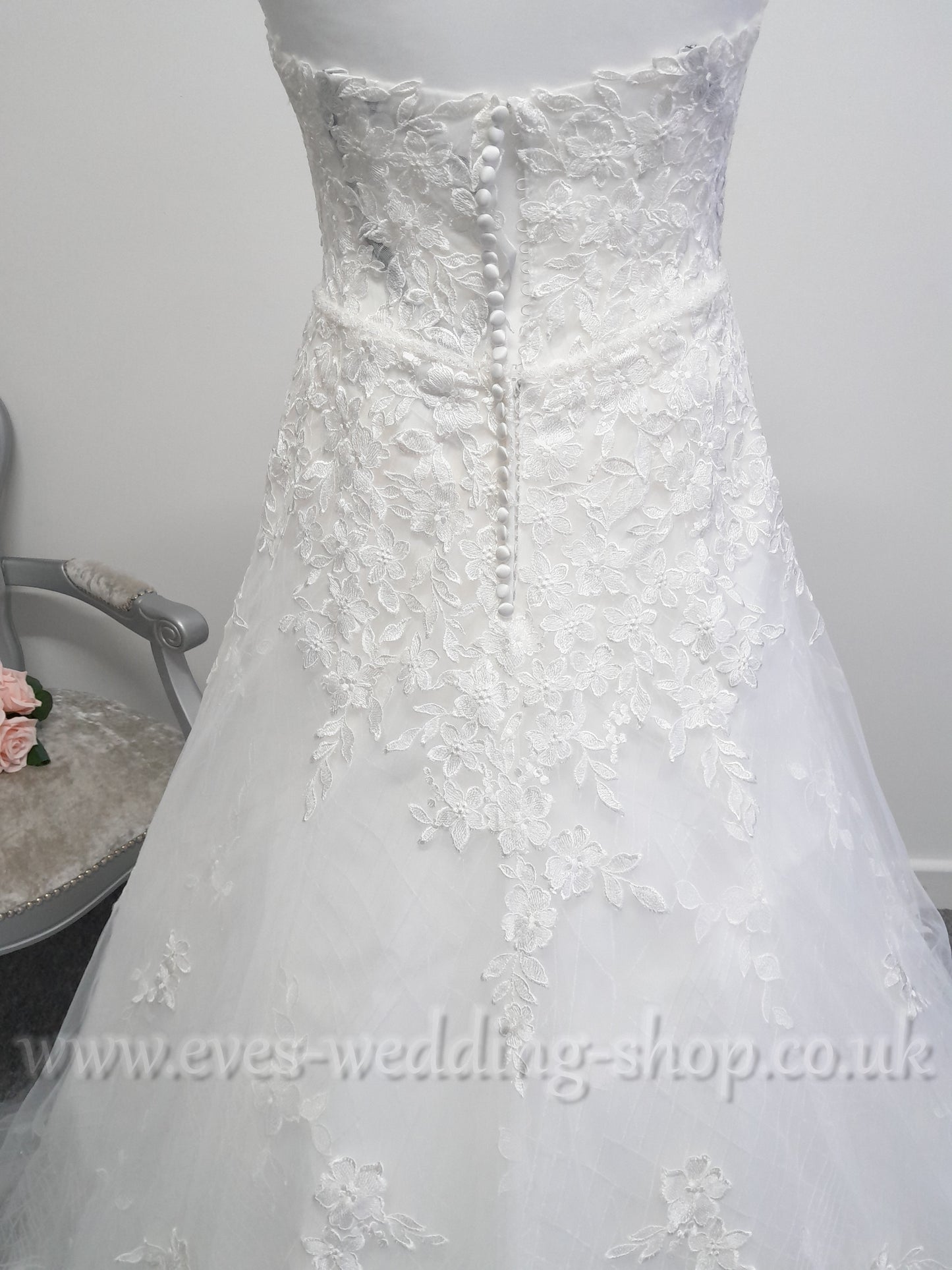 Eternity bride D5843 A line ivory wedding dress UK 14