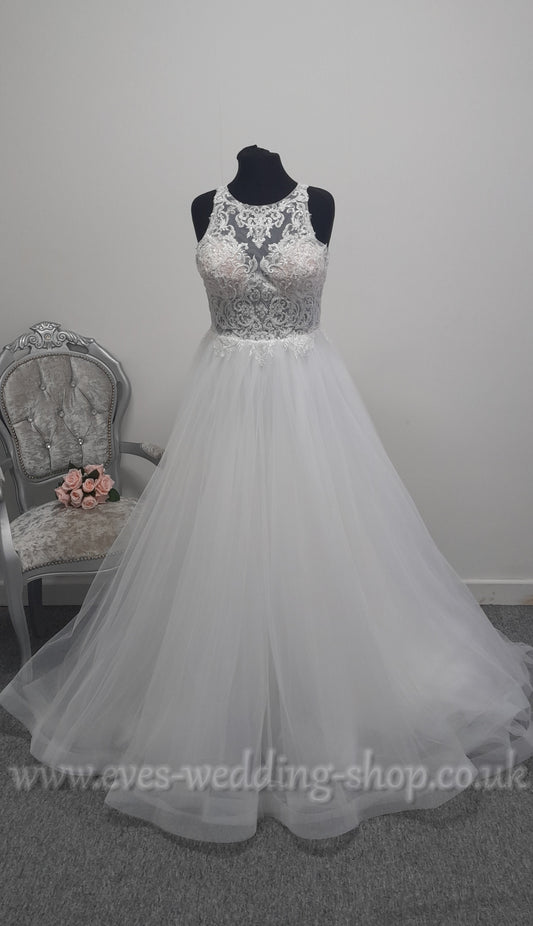 Eternity bride D5846 ivory wedding dress UK 14
