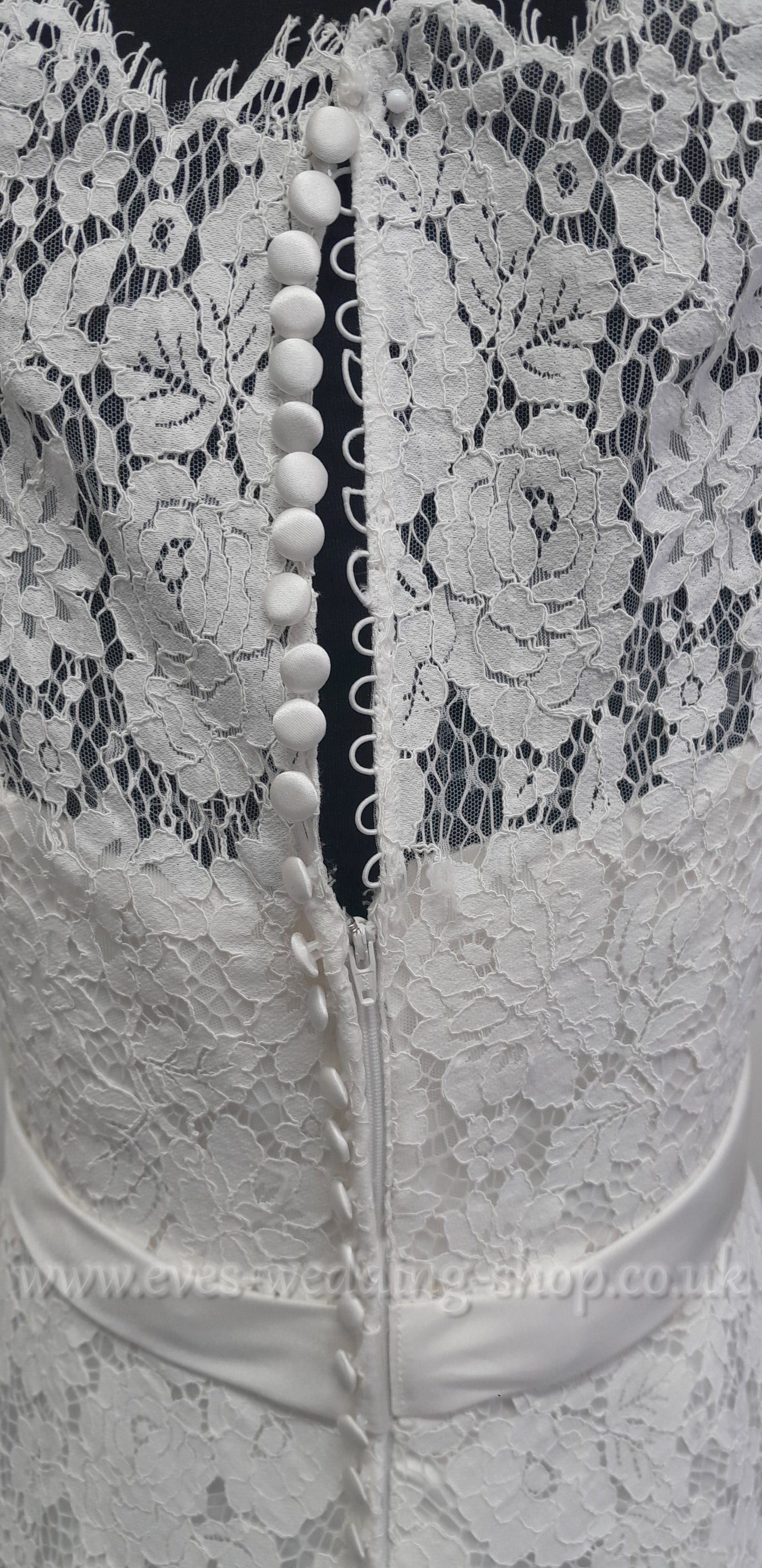 Millie May off the shoulder ivory lace wedding dress UK 16