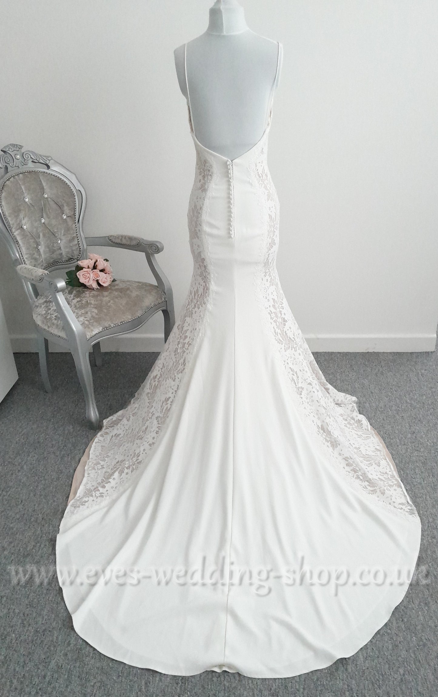 Christina Wu crepe wedding dress UK 6