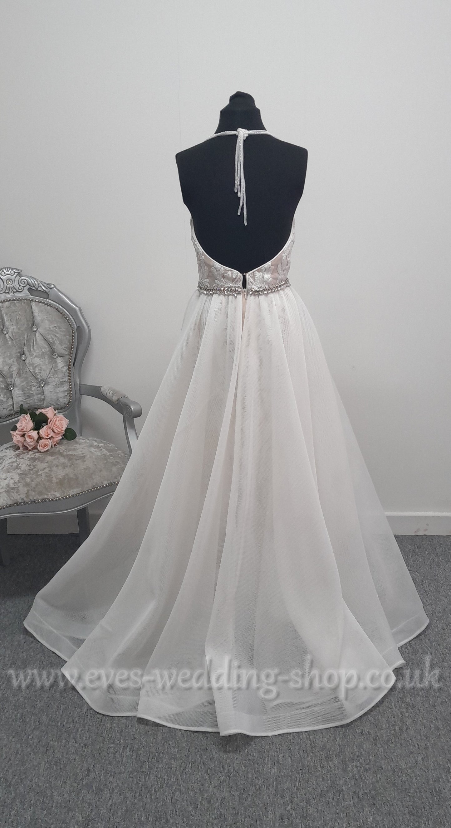 Off white / nude wedding dress UK 6