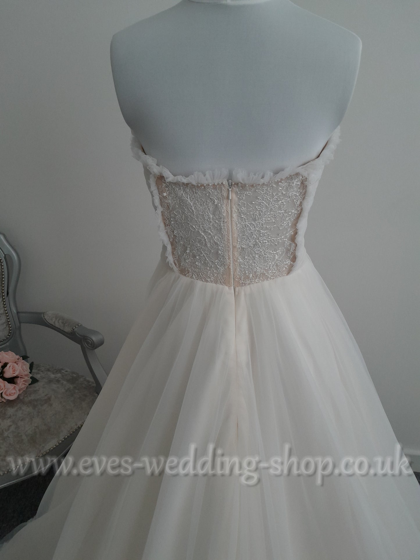 Luce Sposa ivory champagne wedding dress US 10