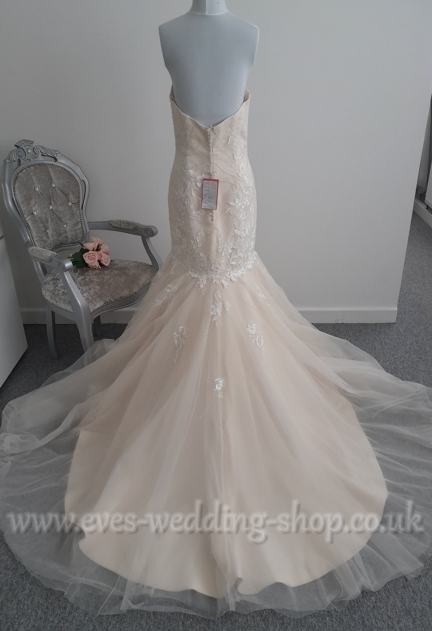 Romantica ivory/light gold wedding dress UK 12
