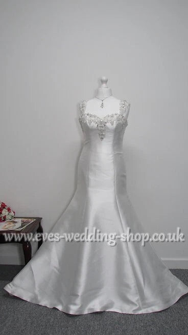 Anna Lizh mikado satin wedding dress UK 14
