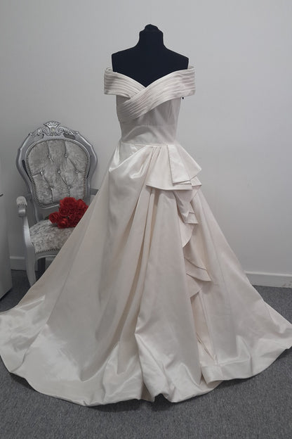 Ronald Joyce 69904 off shoulder wedding dress UK 14