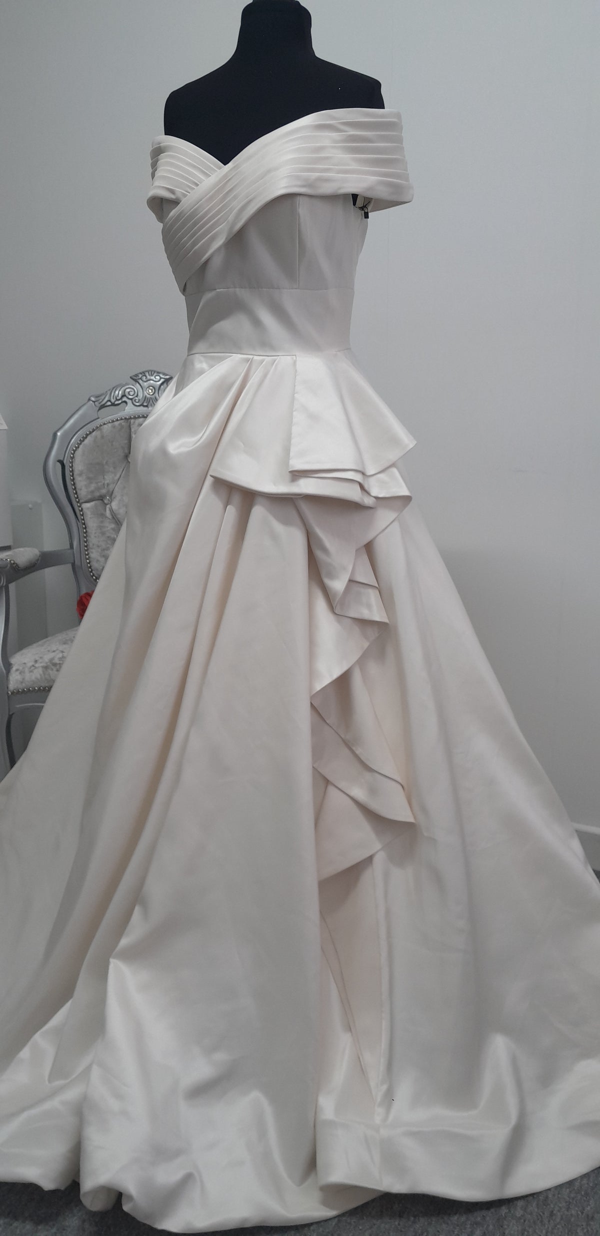 Ronald Joyce 69904 off shoulder wedding dress UK 14