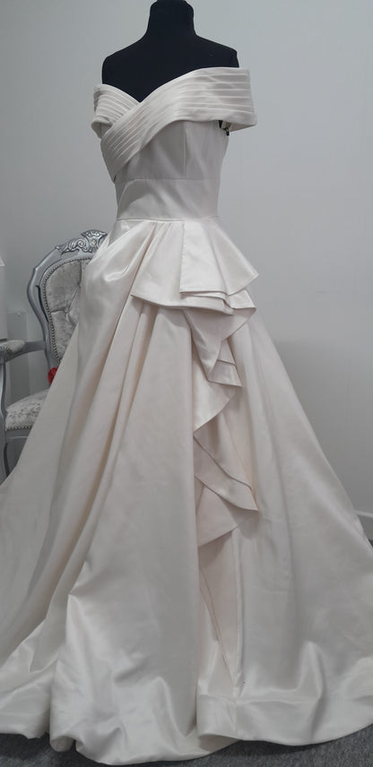 Ronald Joyce 69904 off shoulder wedding dress UK 14
