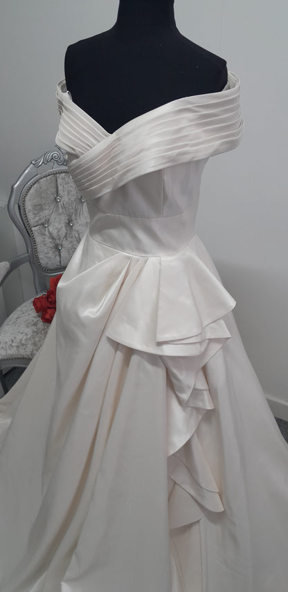 Ronald Joyce 69904 off shoulder wedding dress UK 14