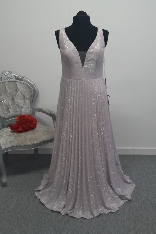 Shimmer pleated evening / prom dress UK 12