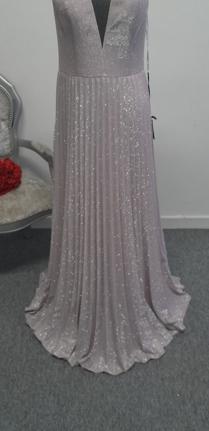 Shimmer pleated evening / prom dress UK 12