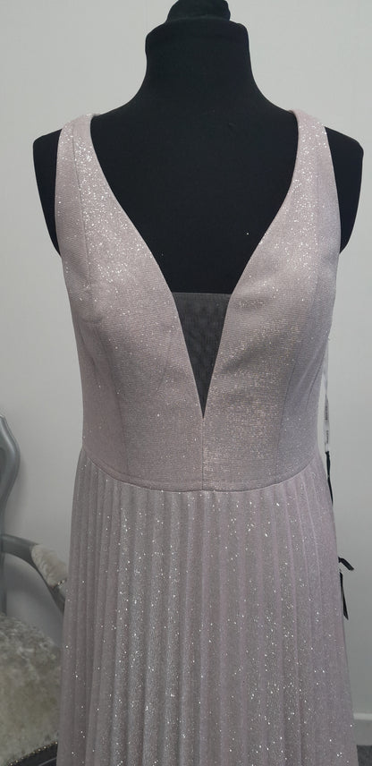 Shimmer pleated evening / prom dress UK 12