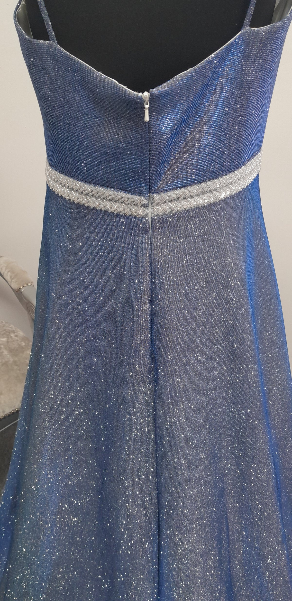 Stunning Blue Shimmer Evening & Prom Dress – Size 12