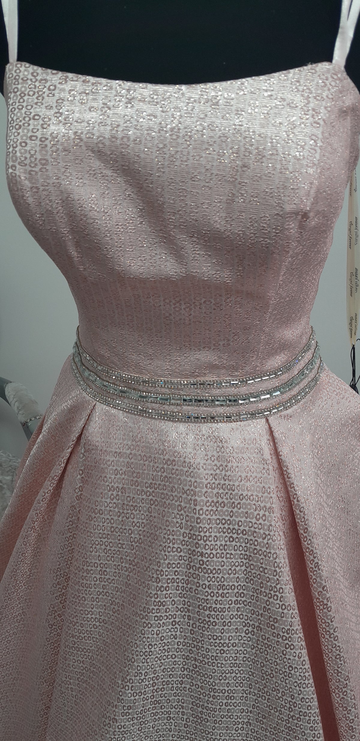 Stunning Blush Pink Shimmer Evening & Prom Dress – Size S