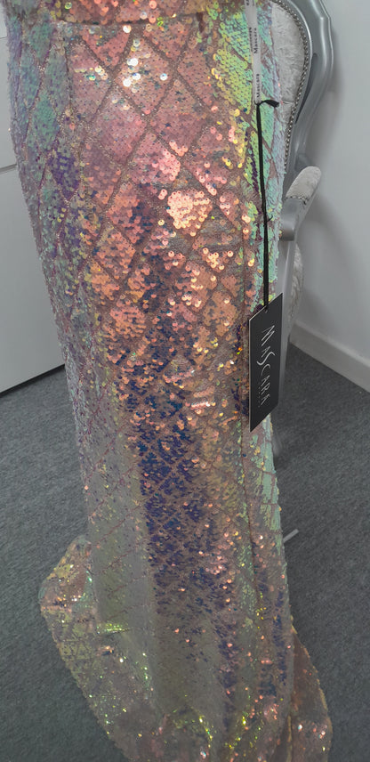 Stunning Iridescent Sequin Evening & Prom Dress UK 6 or 10