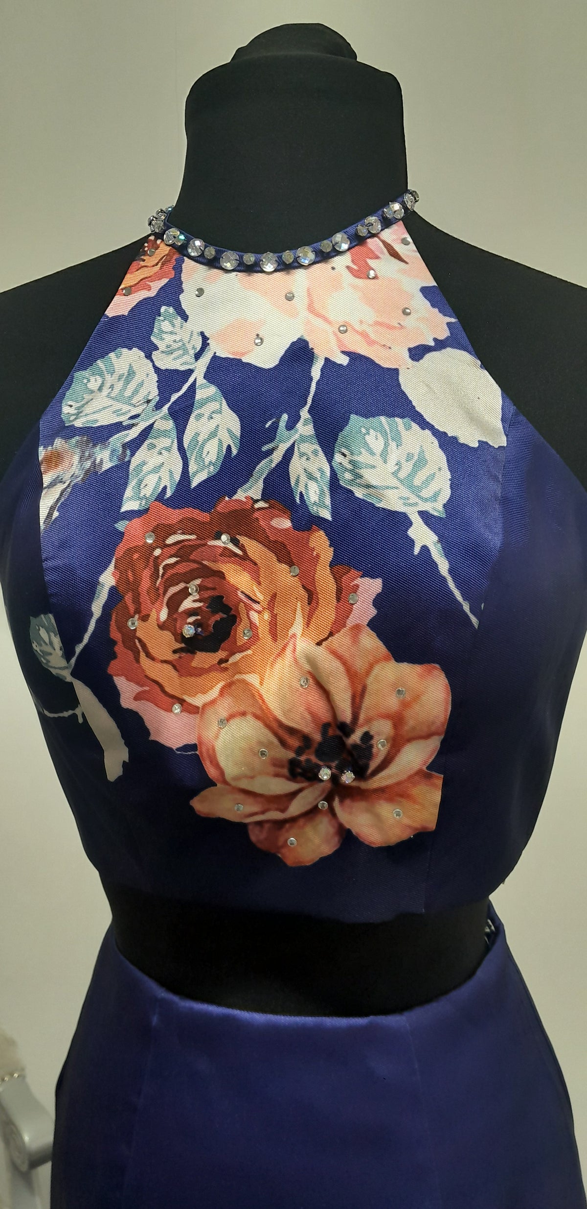 Stunning Floral Two-Piece Evening & Prom Dress – Size UK 4 (US 0)