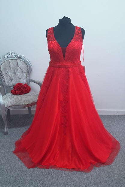 Hermione Signature Collection Scarlet Red Evening & Prom Dress – Size UK 18