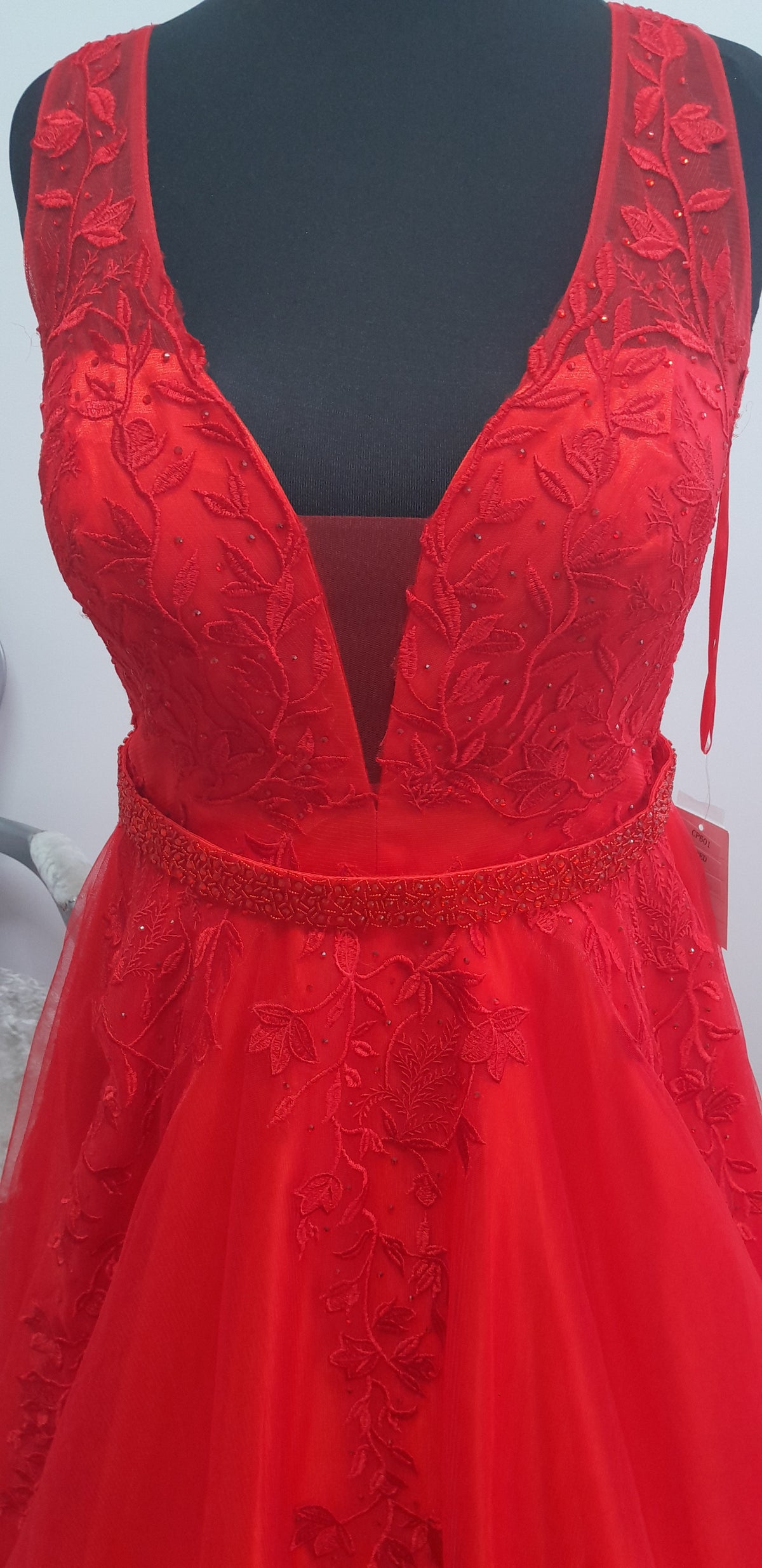 Hermione Signature Collection Scarlet Red Evening & Prom Dress – Size UK 18