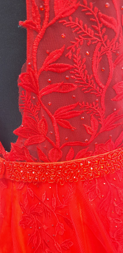 Hermione Signature Collection Scarlet Red Evening & Prom Dress – Size UK 18