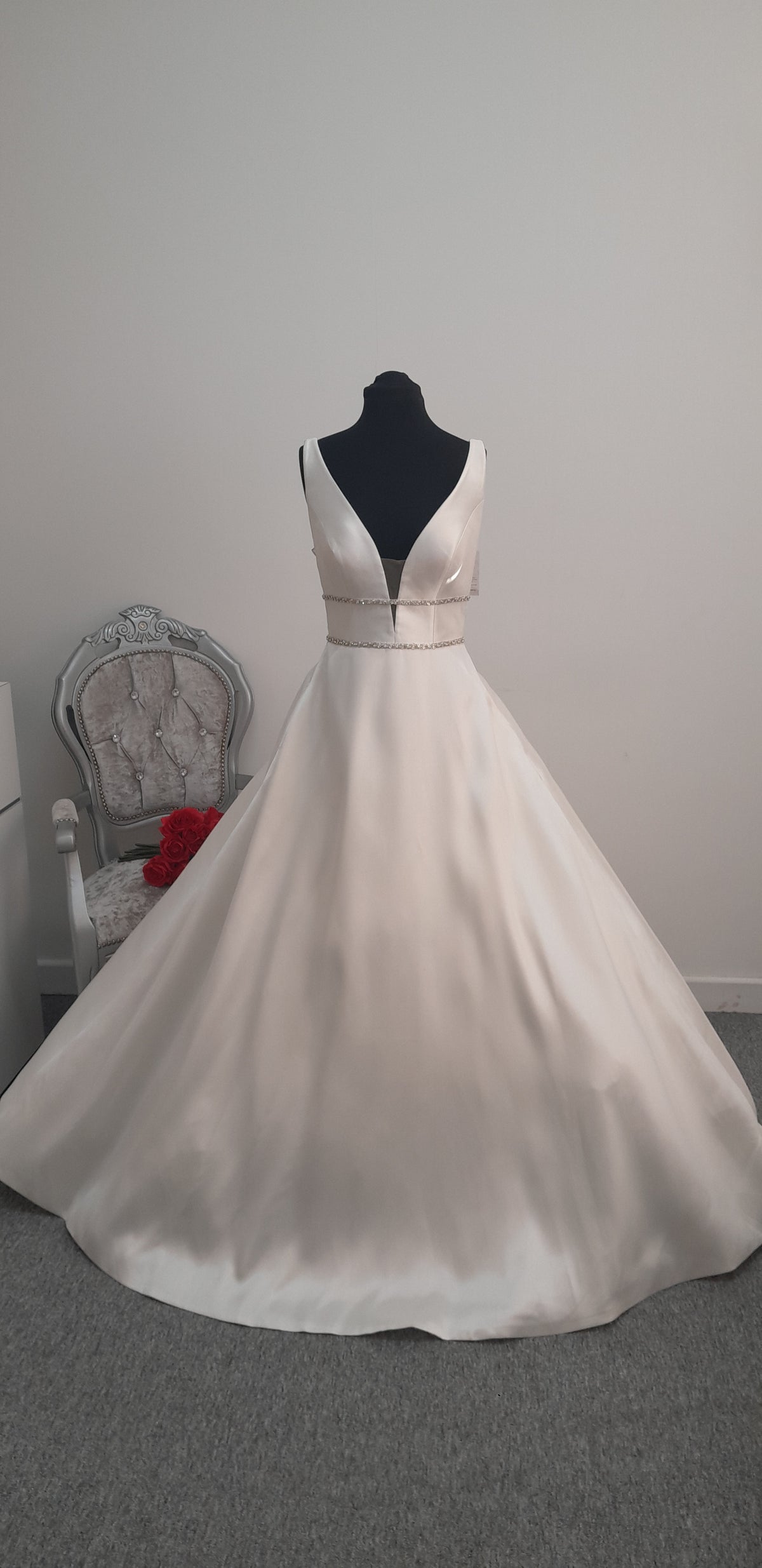 Enzoani mikado satin wedding dress UK 12