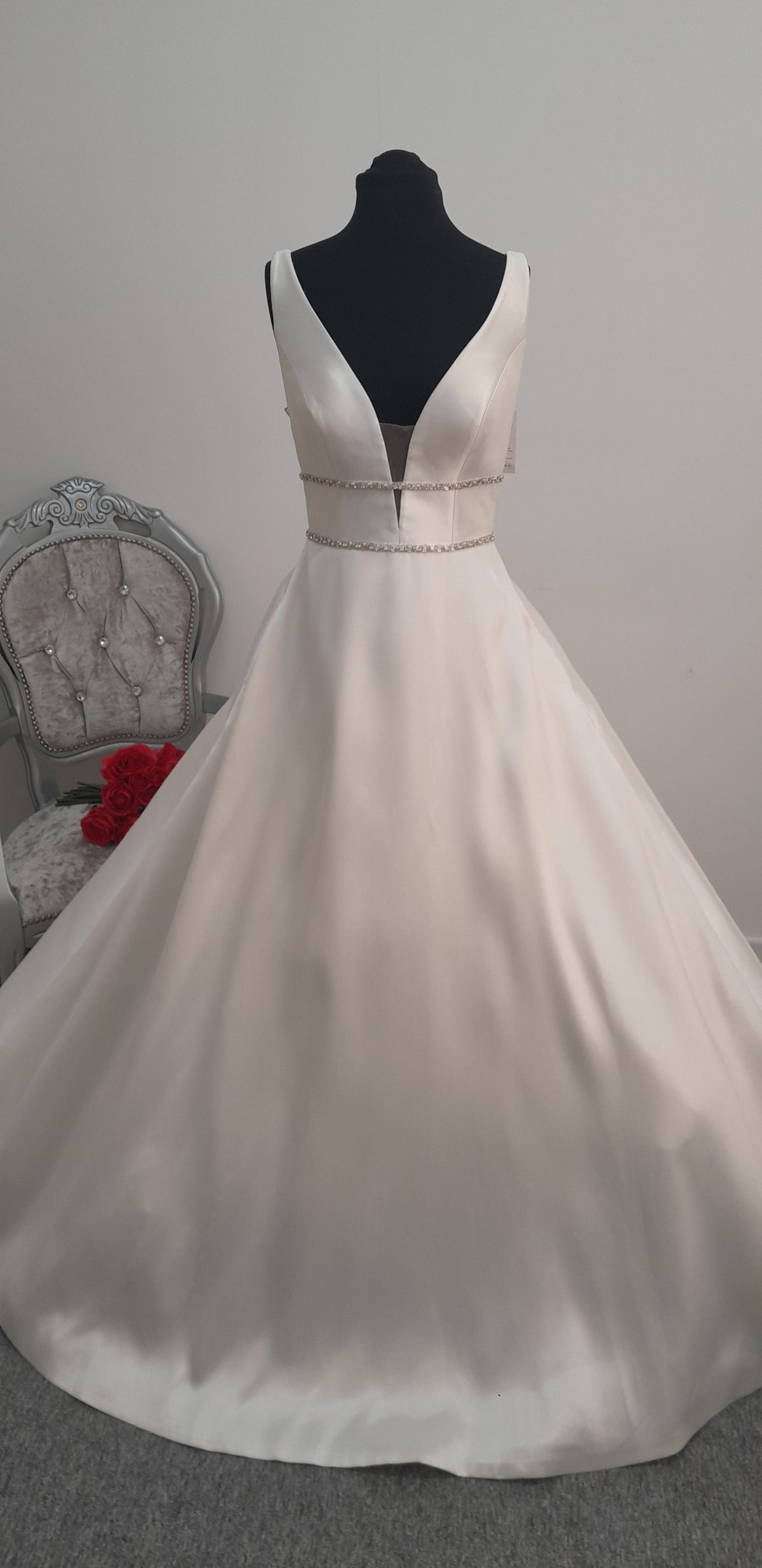 Enzoani mikado satin wedding dress UK 12