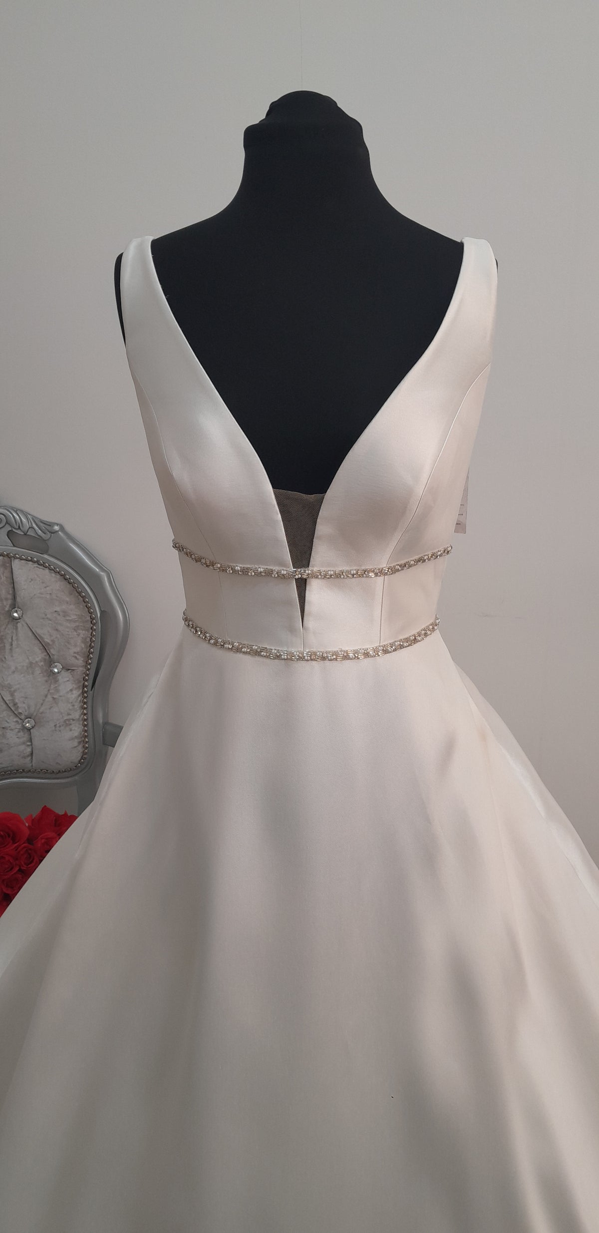 Enzoani mikado satin wedding dress UK 12