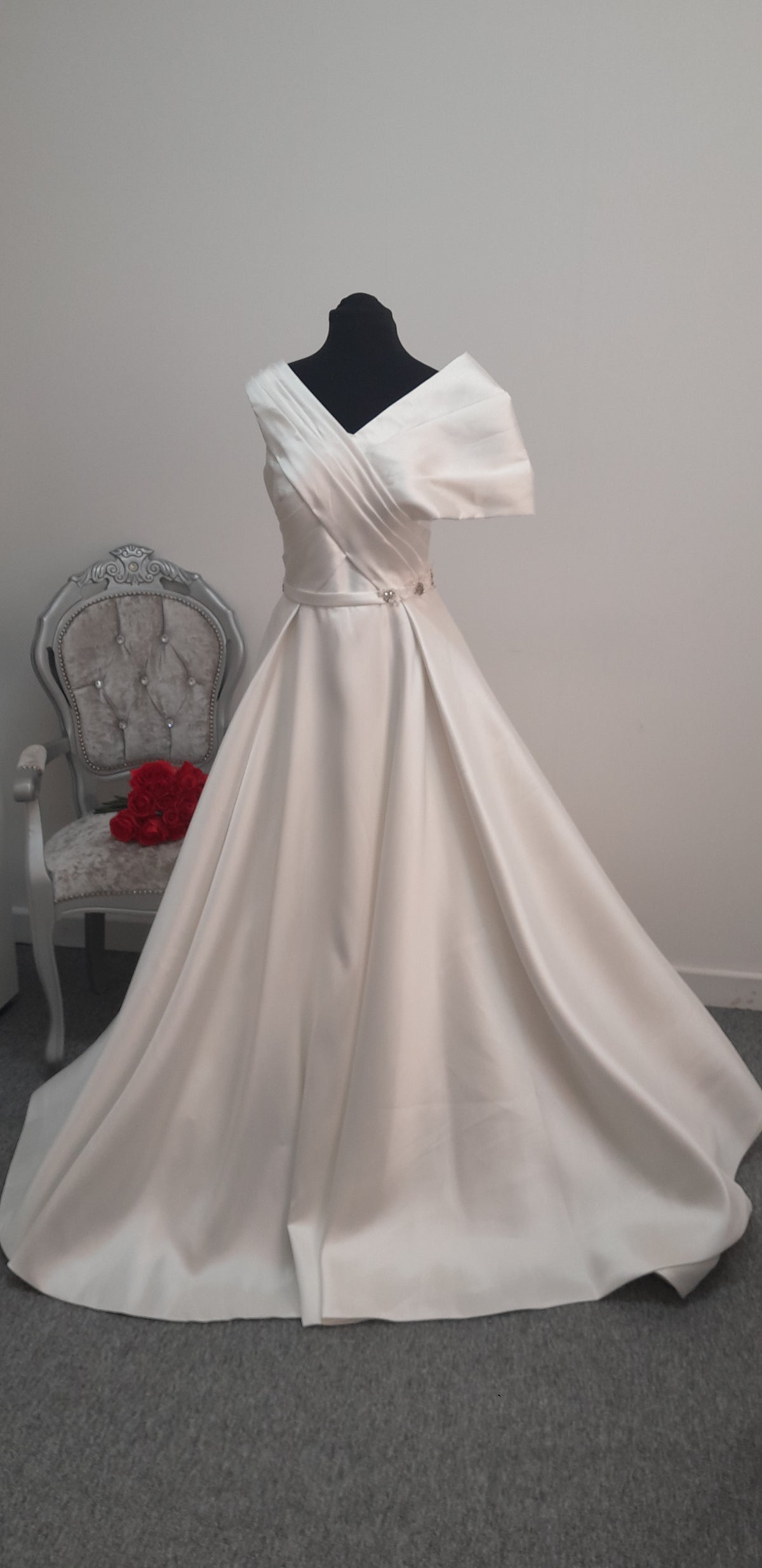 Elena Morar mikado satin wedding dress UK 12
