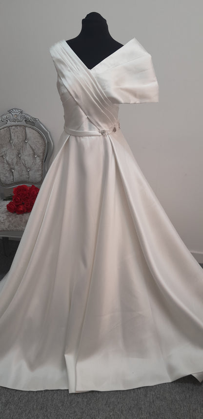 Elena Morar mikado satin wedding dress UK 12
