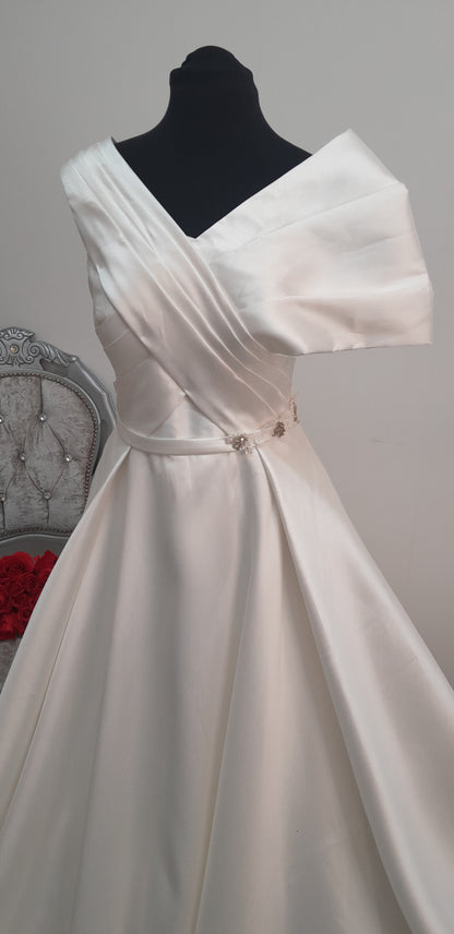 Elena Morar mikado satin wedding dress UK 12