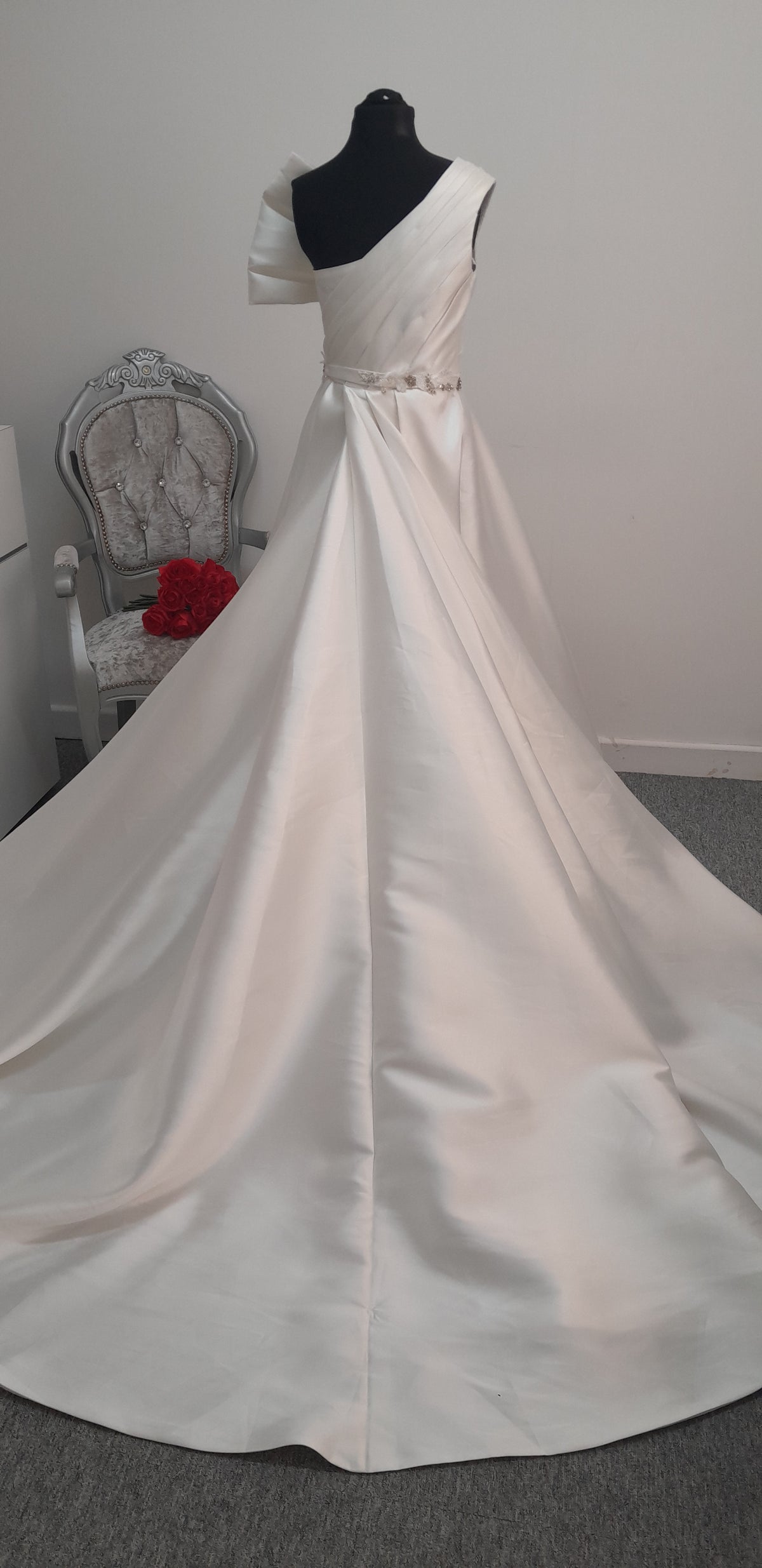 Elena Morar mikado satin wedding dress UK 12