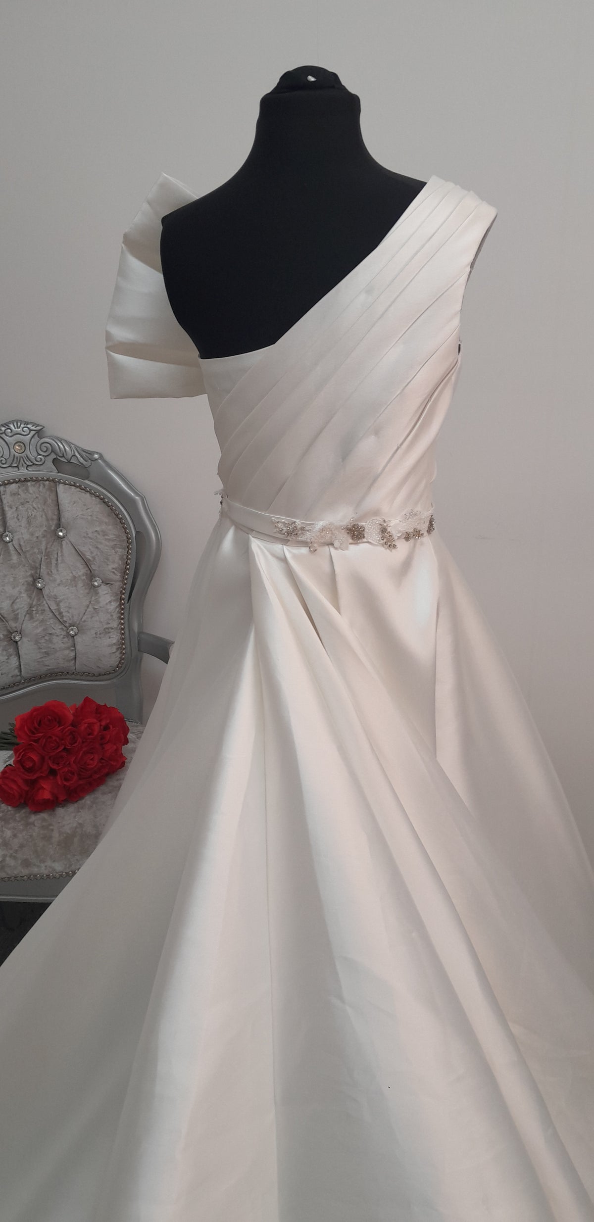 Elena Morar mikado satin wedding dress UK 12