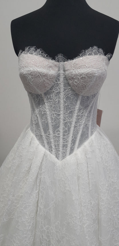 Lana Grace Bridal ivory lace wedding dress UK 10