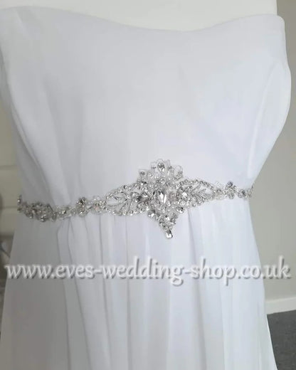 Michael Nolte white chiffon wedding dress US 24- UK 26/28
