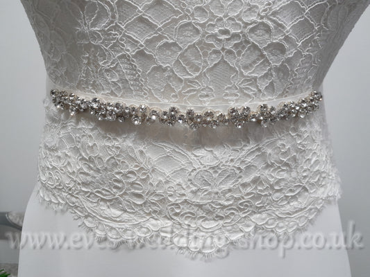 Bianco Evento ''Paloma'' ivory off shoulder wedding dress EU 52, UK 22-24