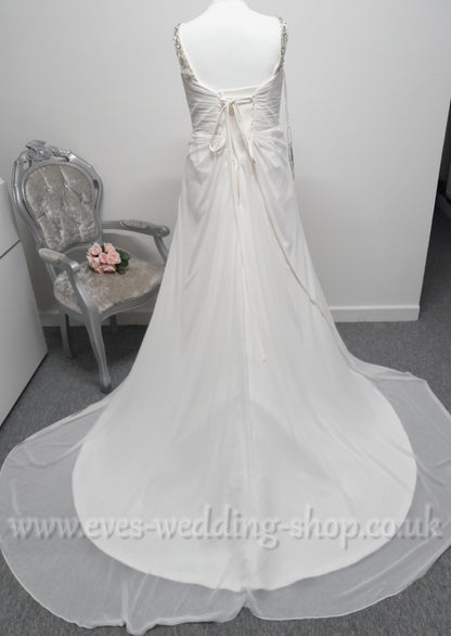 Sonsie ivory chiffon wedding dress UK 18