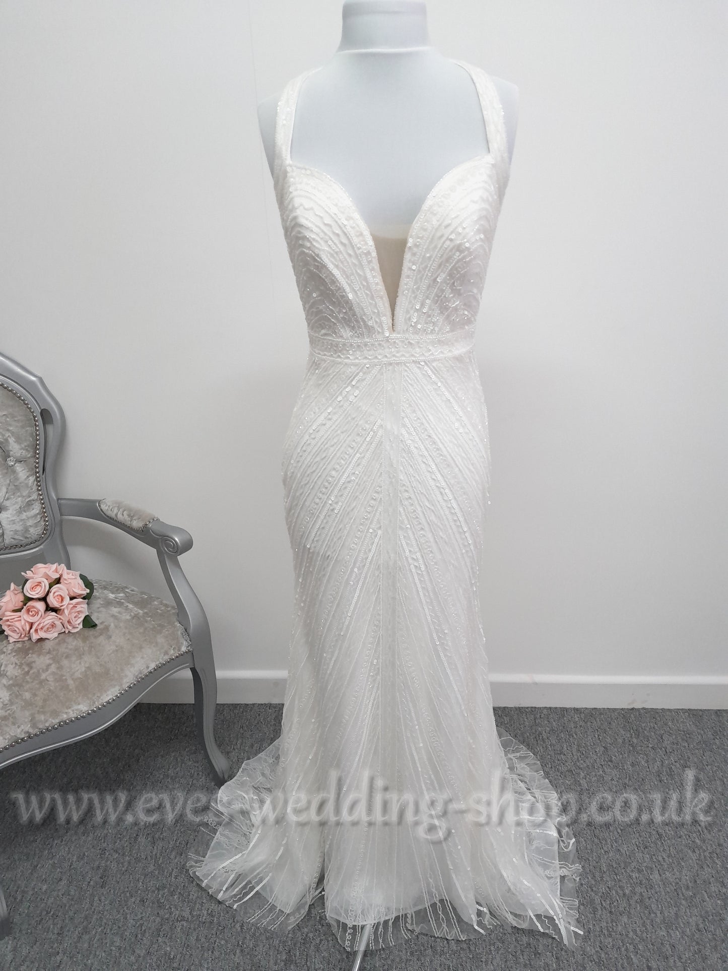 Eternity Bride halterneck D5724 ivory wedding dress UK 10
