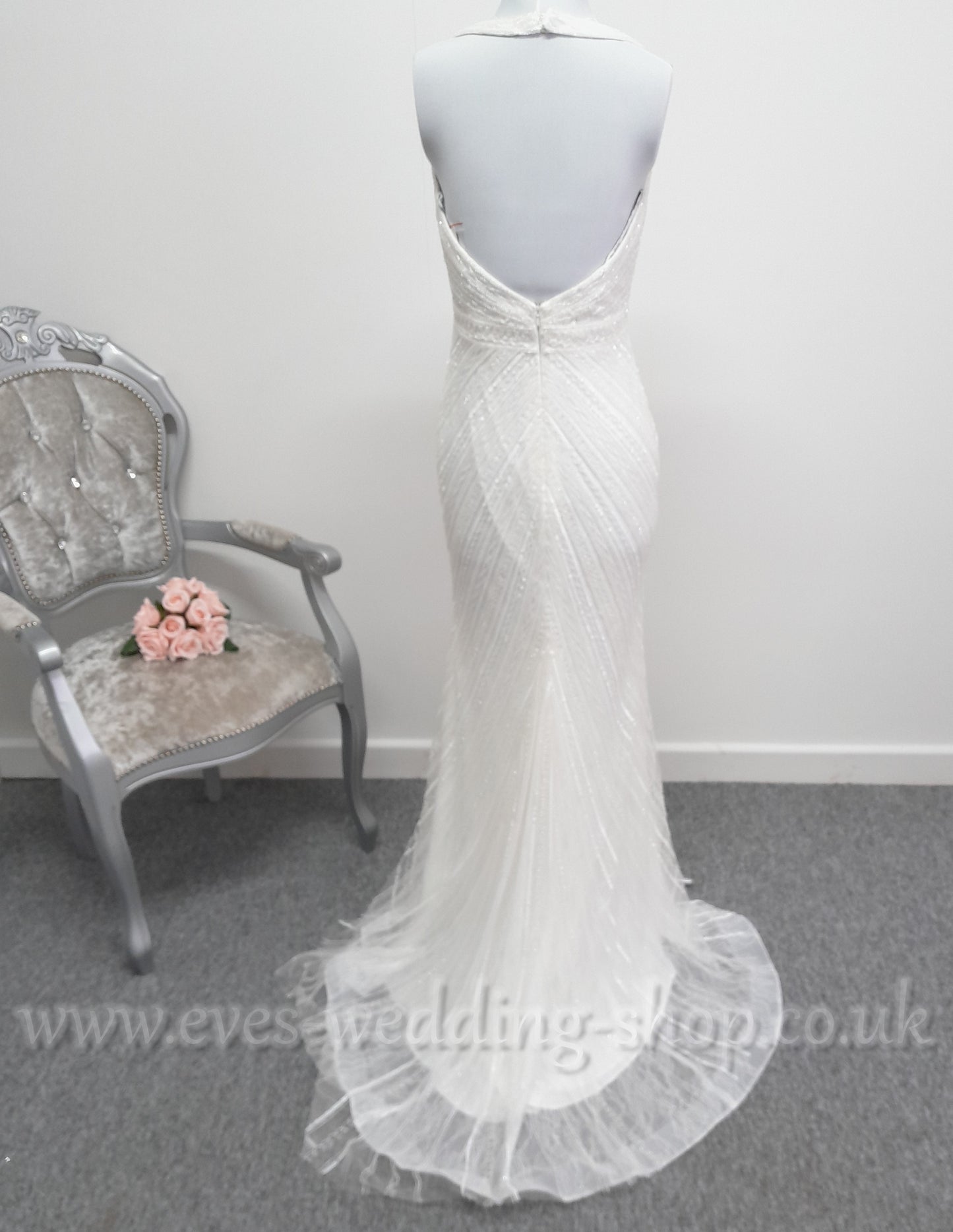 Eternity Bride halterneck D5724 ivory wedding dress UK 10