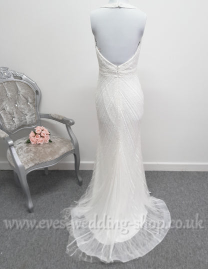 Eternity Bride halterneck D5724 ivory wedding dress UK 10