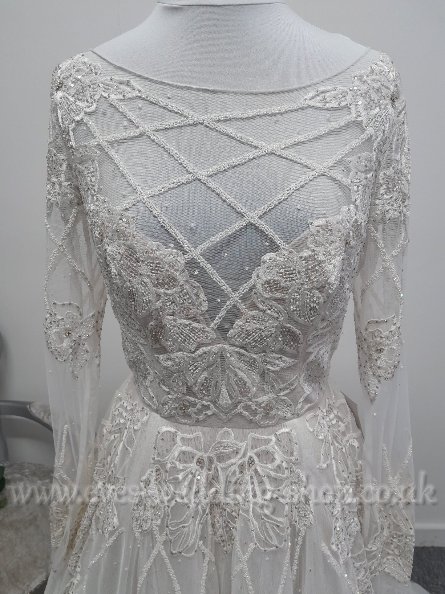 Hayley Paige ivory cashmere colour wedding dress UK 10