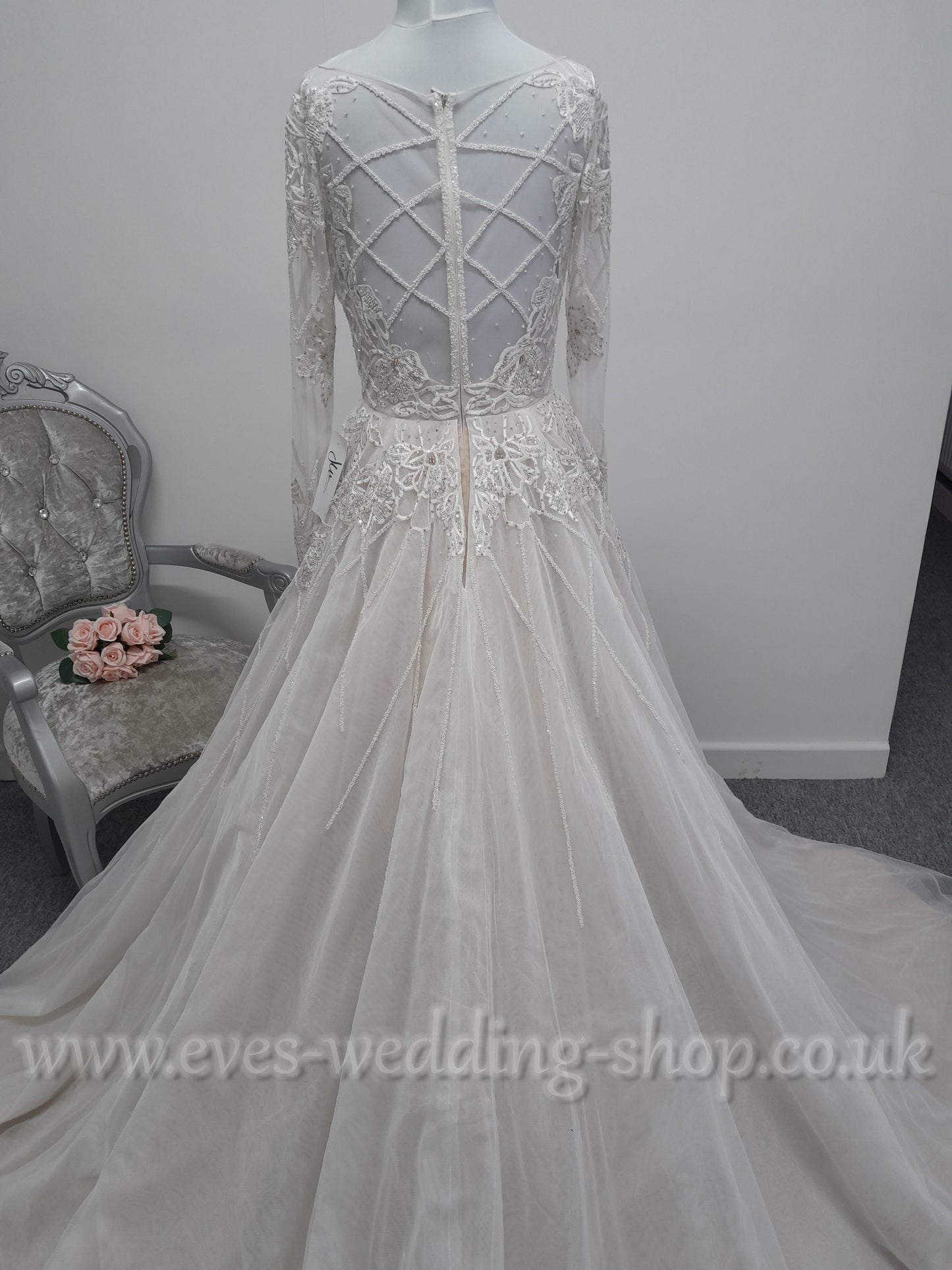 Hayley Paige ivory cashmere colour wedding dress UK 10