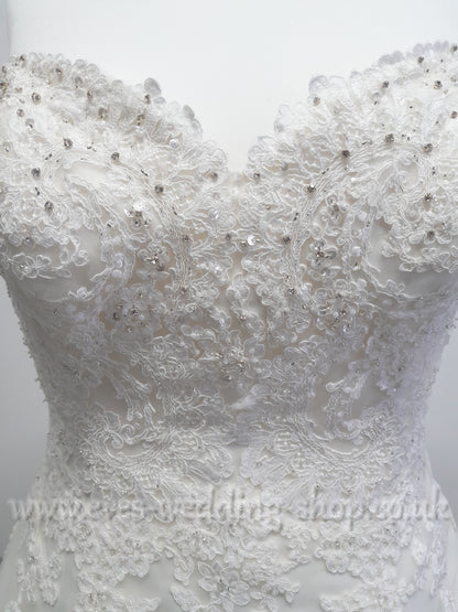 Art Couture AC510 ivory wedding dress UK 16