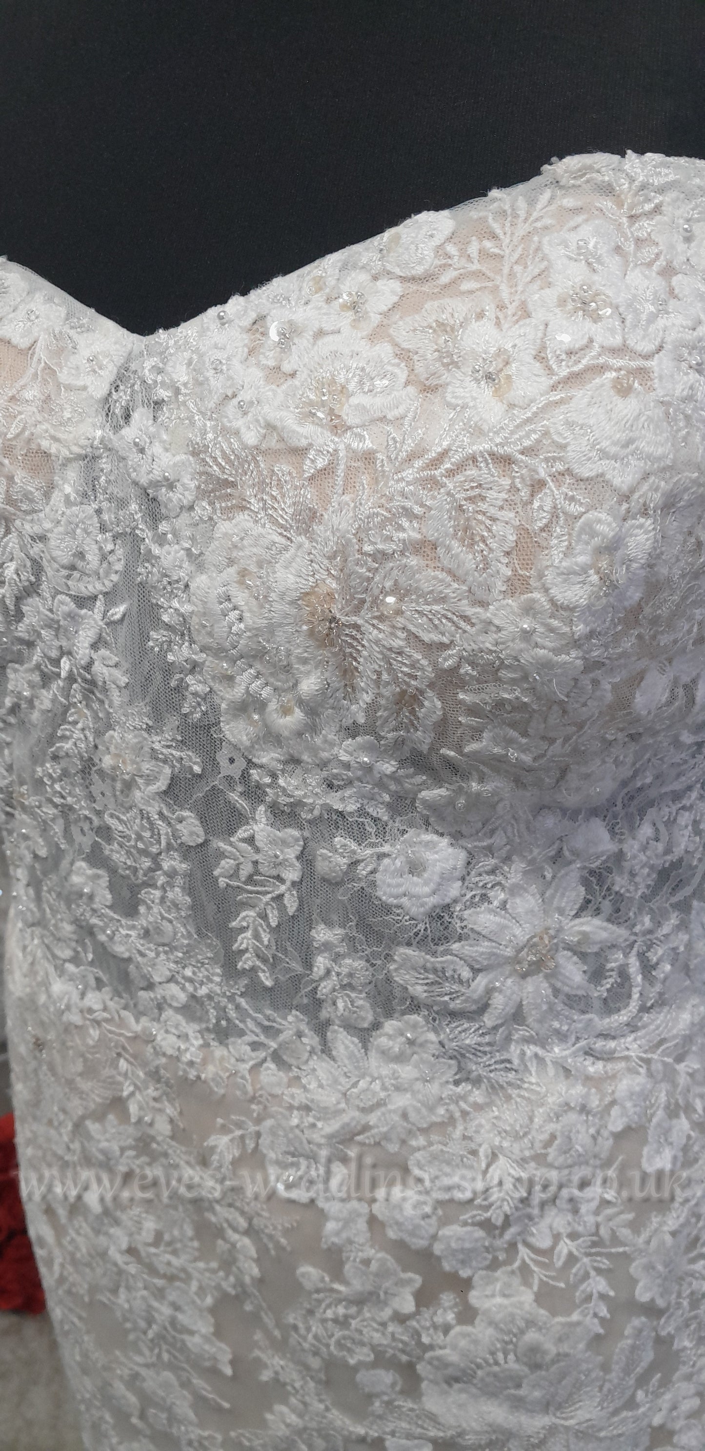 David's Bridal ivory/champagne wedding dress US 22, UK 24