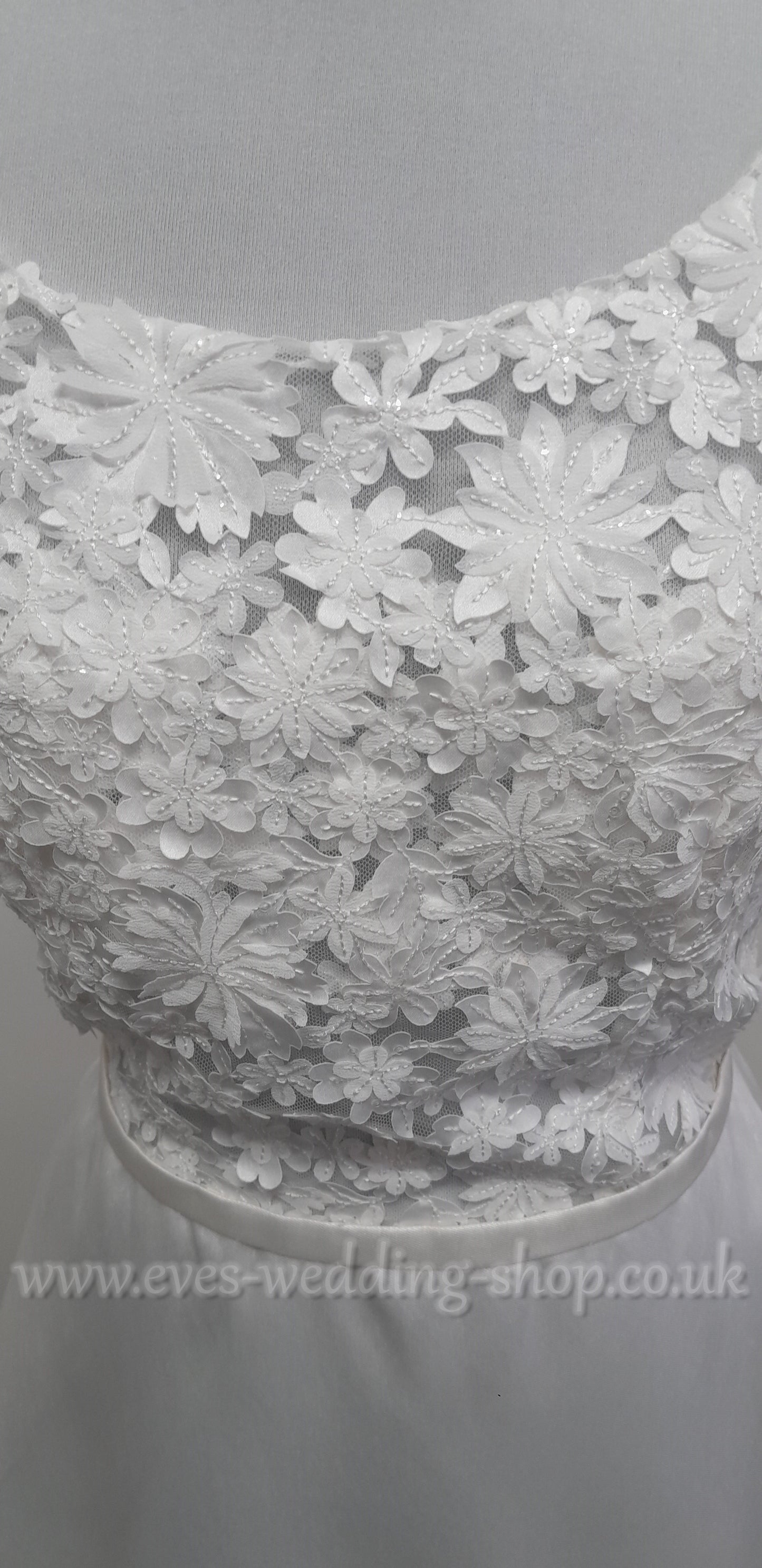 Stunning E. Ferrara mikado satin ivory wedding dress UK 12