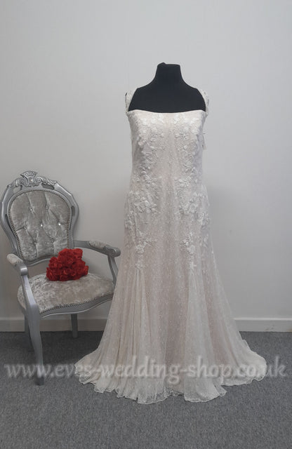 Melissa Sweet ivory champagne wedding dress US 24, UK 26