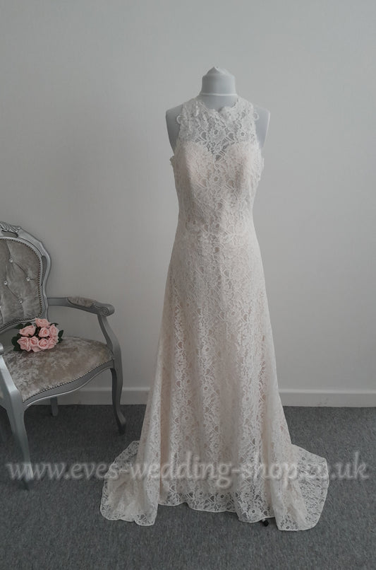 Ella Rose ivory champagne wedding dress UK 12