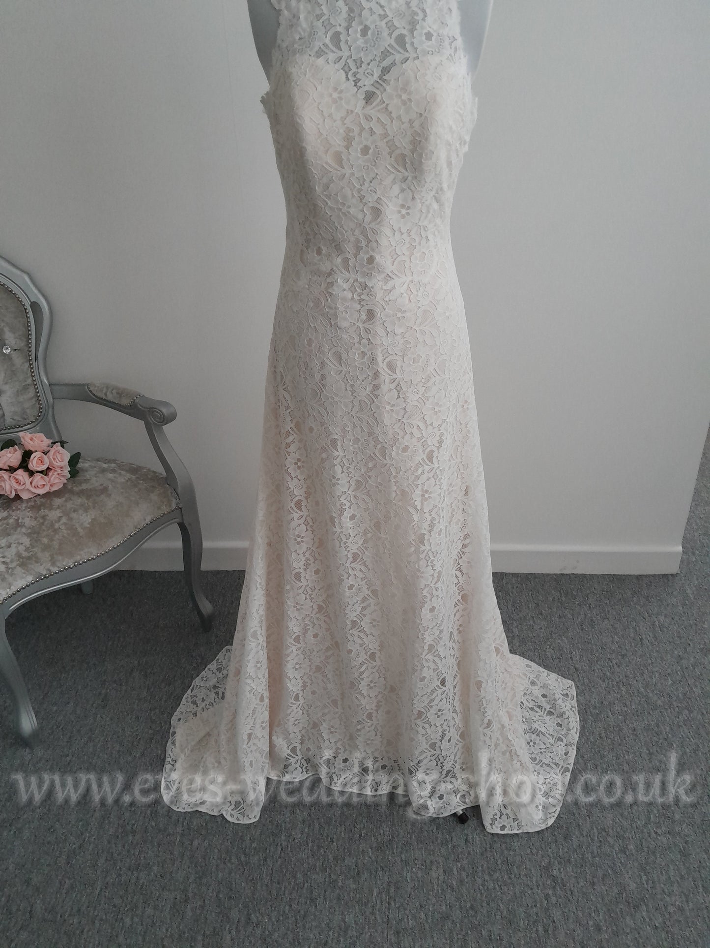 Ella Rose ivory champagne wedding dress UK 12